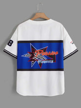 EZwear Letter Graphic Drop Shoulder Shirt